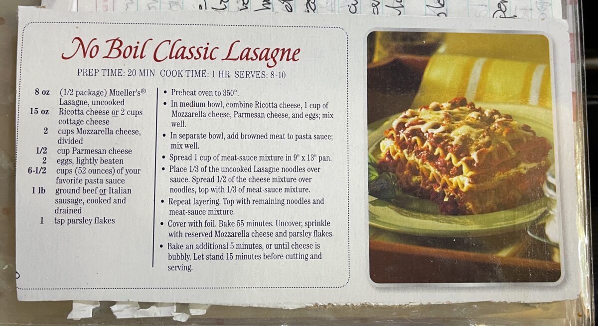 No-Boil Lasagna Recipe