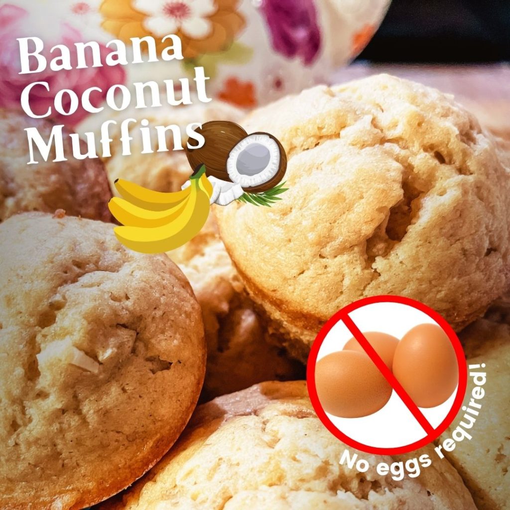 No egg banana muffin recipe 1080 × 1080 px